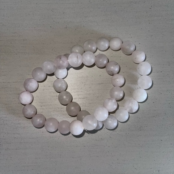 Bombshell Beads Pink Quartz Beaded Bracelet - Picture 2 of 3